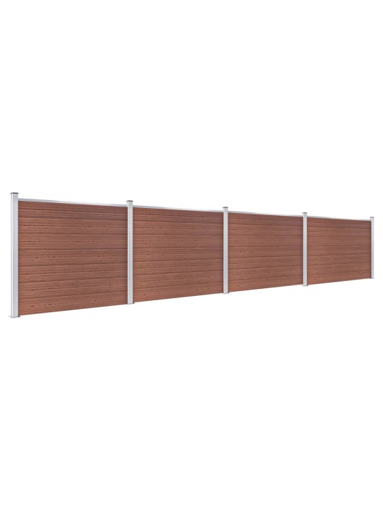 Set plotového dílce WPC 699 x 146 cm hnědý