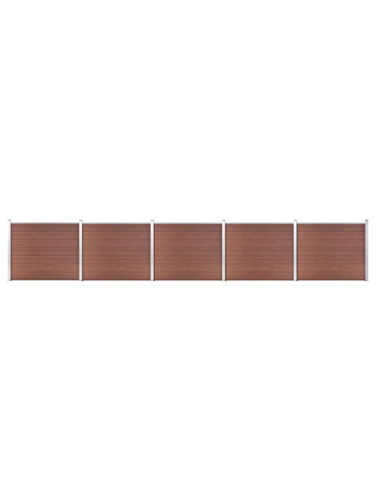 Set plotového dílce WPC 872 x 146 cm hnědý