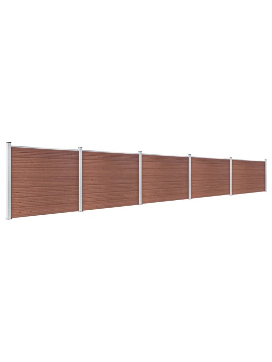 Set plotového dílce WPC 872 x 146 cm hnědý