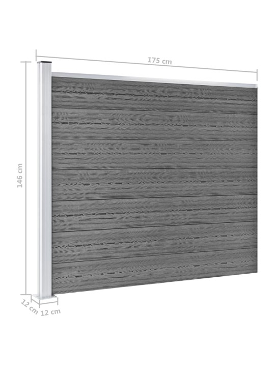 Set plotových dílců WPC 353 x 146 cm šedý