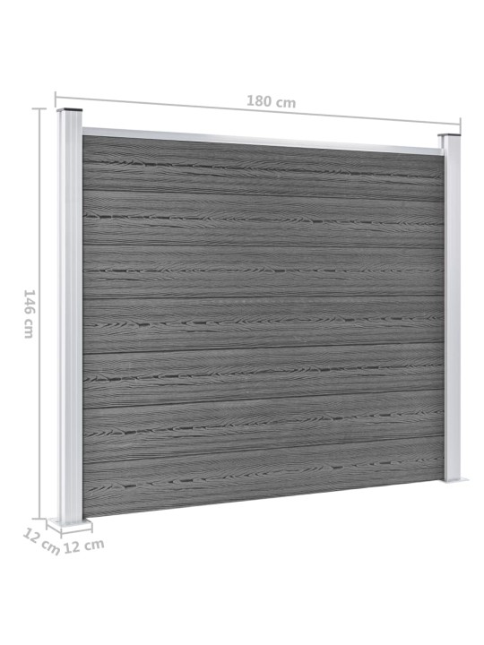 Set plotových dílců WPC 353 x 146 cm šedý