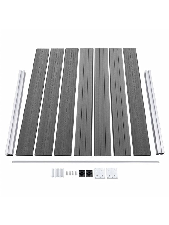 Set plotových dílců WPC 353 x 146 cm šedý