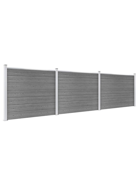 Set plotového dílce WPC 526 x 146 cm šedý