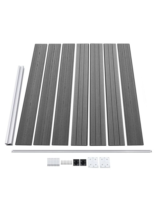 Set plotového dílce WPC 526 x 146 cm šedý