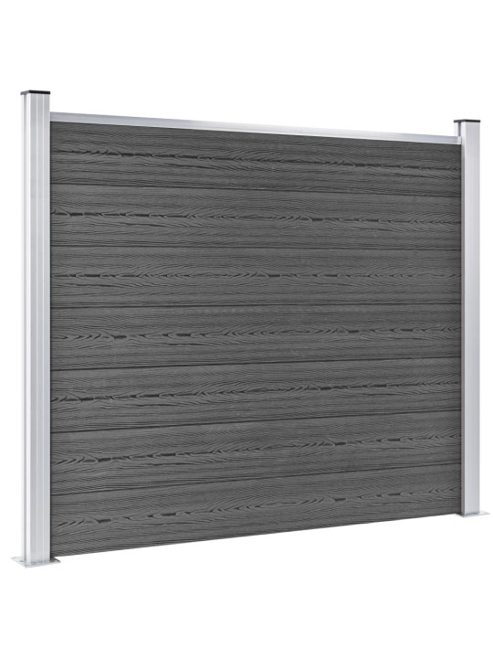 Zahradní plot WPC 699 x 146 cm černý