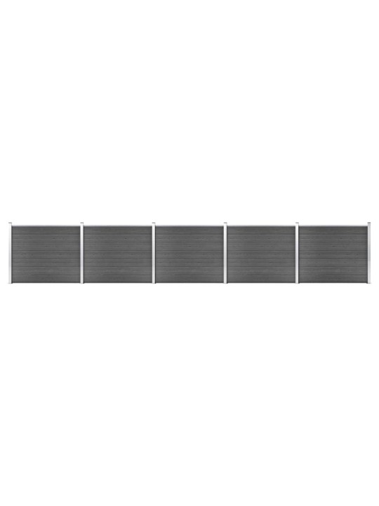 Set plotového dílce WPC 872 x 146 cm černý