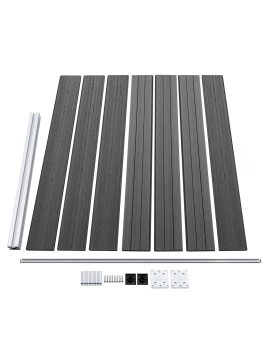 Set plotového dílce WPC 872 x 146 cm černý