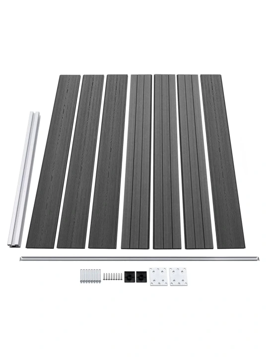 Set plotového dílce WPC 872 x 146 cm černý