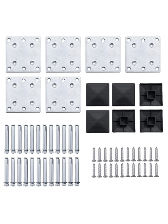 Set plotového dílce WPC 872 x 146 cm černý