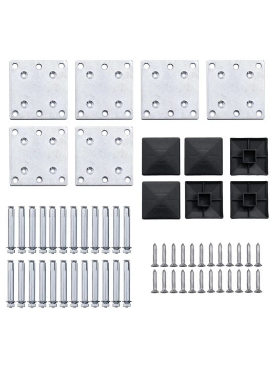 Set plotového dílce WPC 872 x 146 cm černý