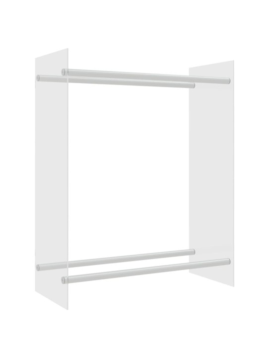 Stojan na palivové dříví průhledný 80x35x100 cm tvrzené sklo