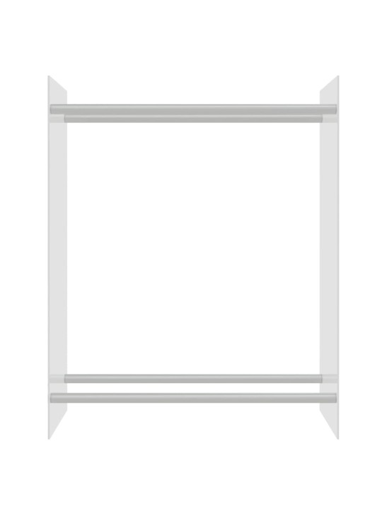 Stojan na palivové dříví průhledný 80x35x100 cm tvrzené sklo
