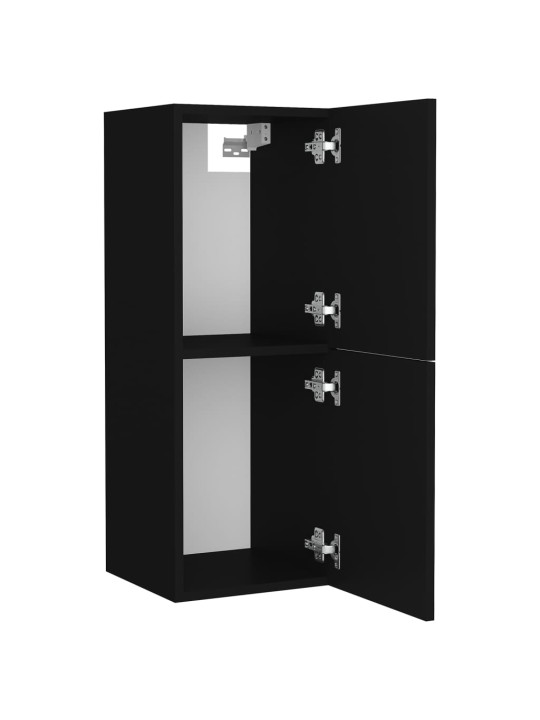 Set koupelnového nábytku černý dřevotříska