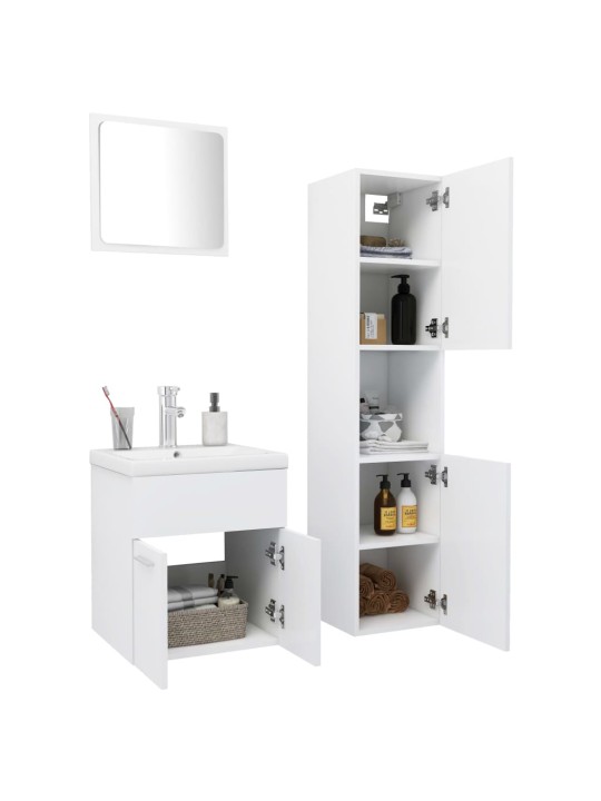 Set koupelnového nábytku bílý dřevotříska