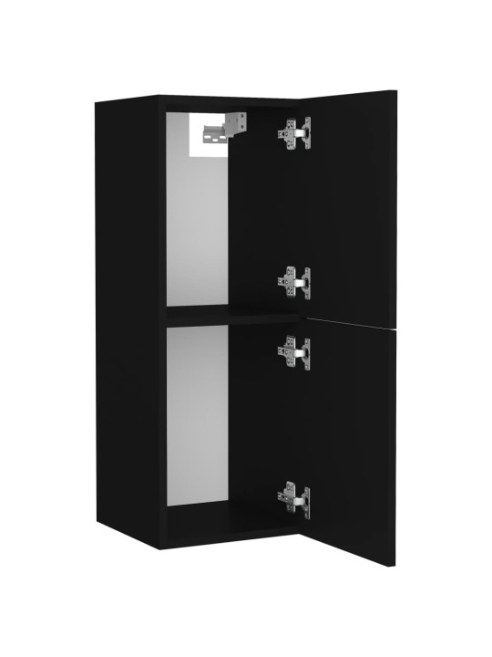 Set koupelnového nábytku černý dřevotříska