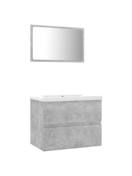 Set koupelnového nábytku betonově šedý dřevotříska
