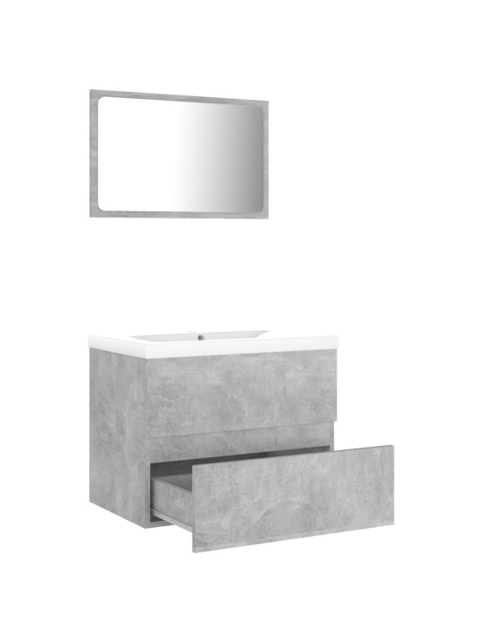 Set koupelnového nábytku betonově šedý dřevotříska