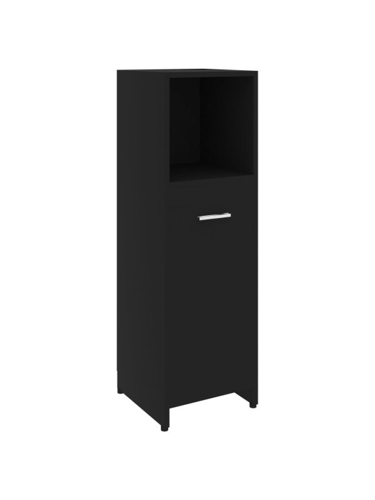 4dílný set koupelnového nábytku černý