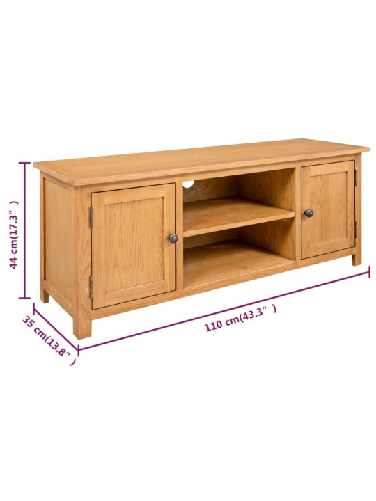 TV stolek 110 x 35 x 44 cm masivní dubové dřevo