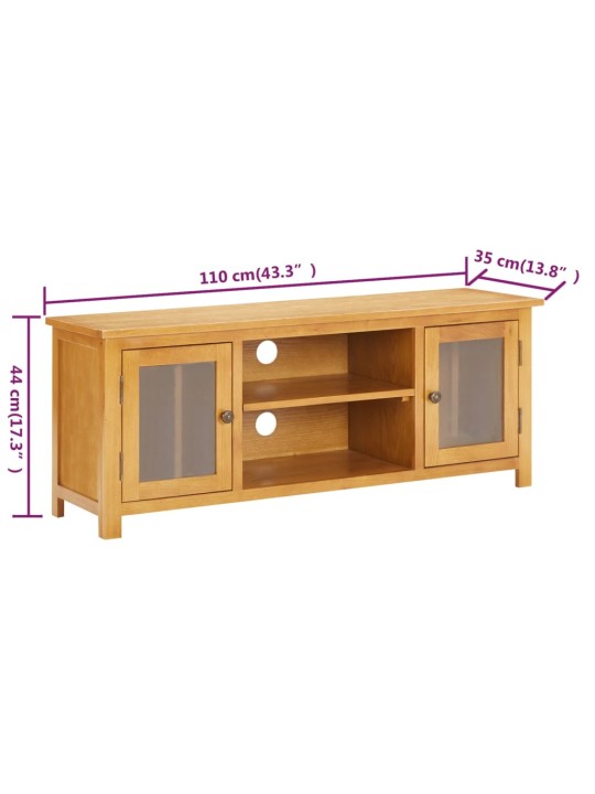 TV stolek 110 x 35 x 44 cm masivní dubové dřevo