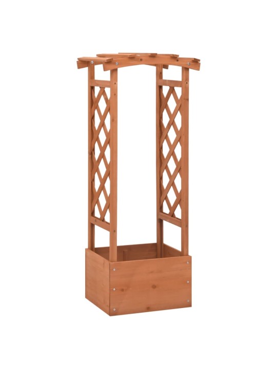Truhlík s trelážovým obloukem 49 x 39 x 117 cm jedlové dřevo
