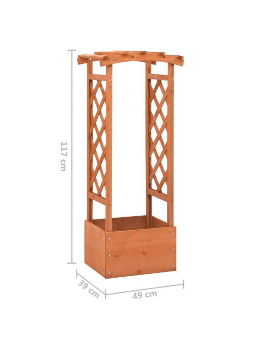 Truhlík s trelážovým obloukem 49 x 39 x 117 cm jedlové dřevo