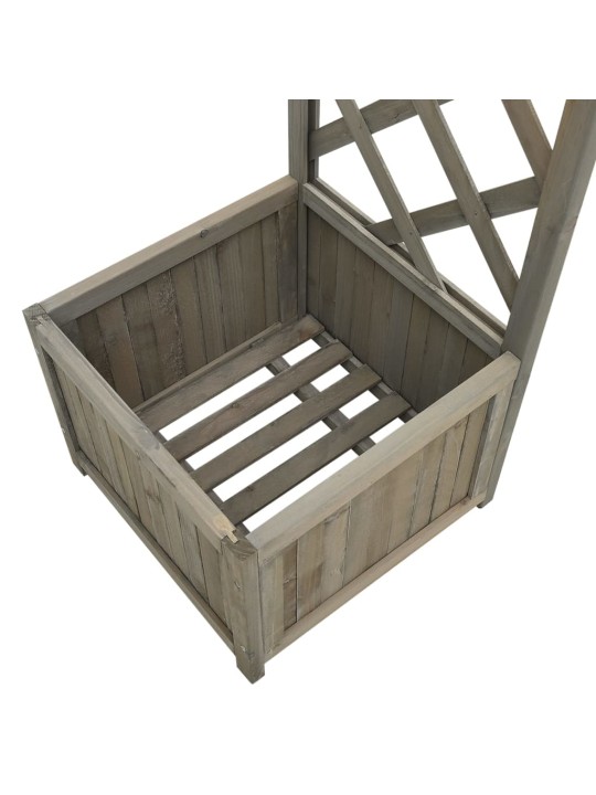Zahradní pergola s truhlíky šedá masivní jedle
