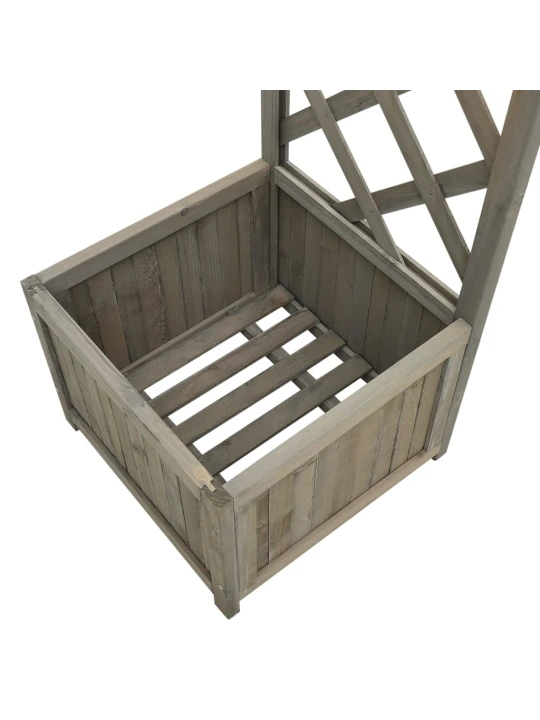Zahradní pergola s truhlíky šedá masivní jedle