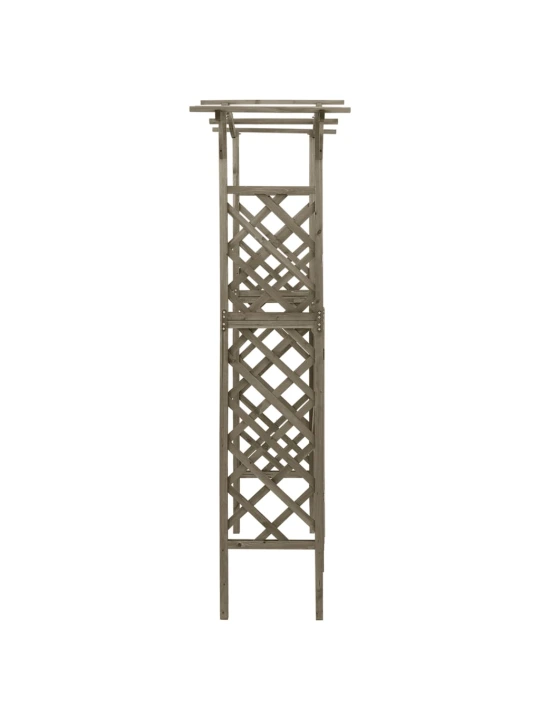 Pergola s brankou 116 x 40 x 204 cm šedá masivní jedle