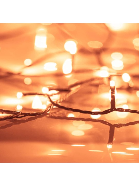 Světelný LED řetěz se 150 LED diodami teplý bílý 15 m PVC