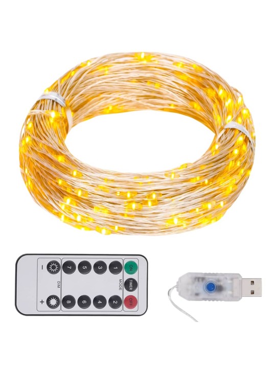 Světelný LED řetěz s 300 LED diodami teplý bílý 30 m