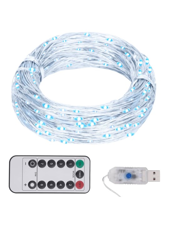 Světelný LED řetěz se 150 LED diodami studený bílý 15 m