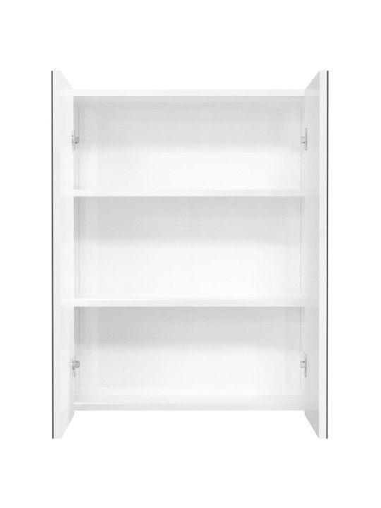 Koupelnová skříňka se zrcadlem 60 x 15 x 75 cm MDF zářivě bílá