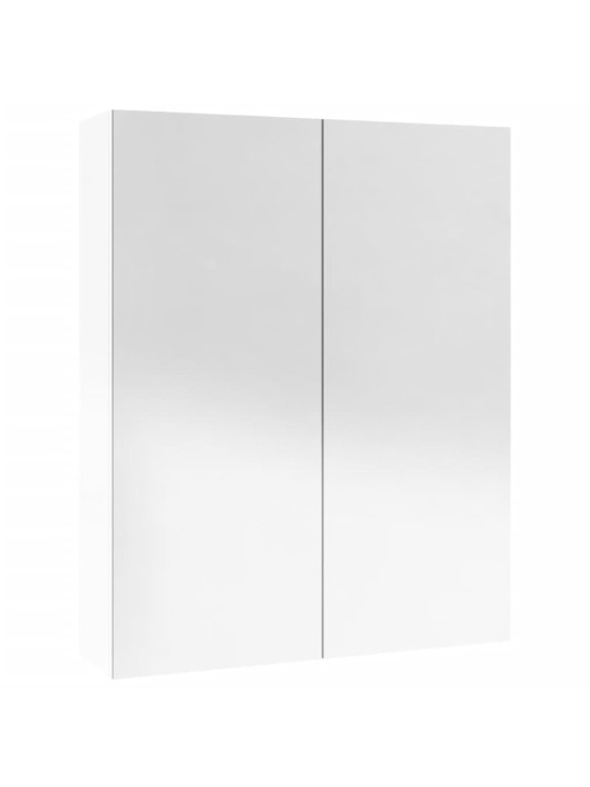 Koupelnová skříňka se zrcadlem 60 x 15 x 75 cm MDF zářivě bílá