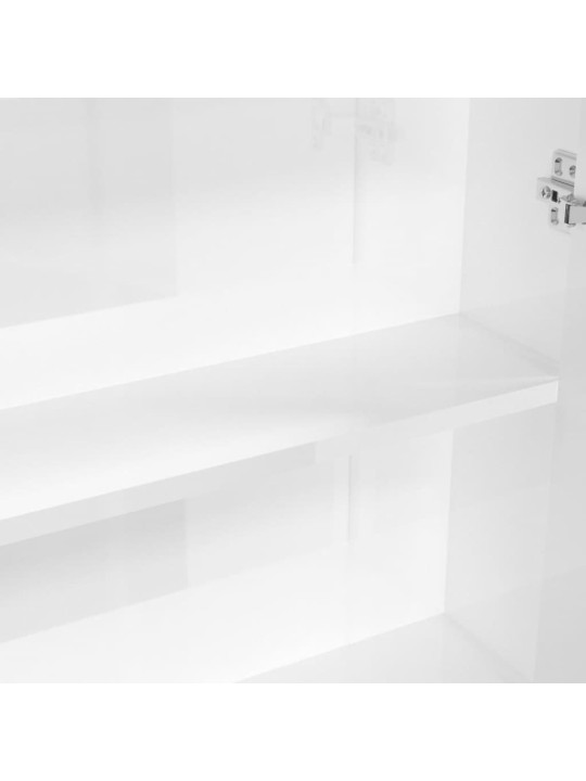 Koupelnová skříňka se zrcadlem 60 x 15 x 75 cm MDF zářivě bílá