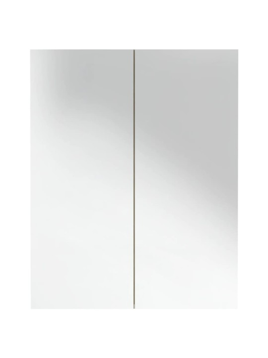 Koupelnová skříňka se zrcadlem 60x15x75 cm MDF bílá a dub
