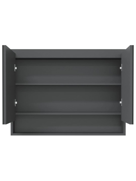 Koupelnová skříňka se zrcadlem 80 x 15 x 60 cm MDF šedá