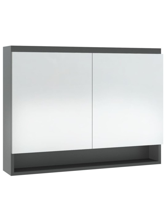 Koupelnová skříňka se zrcadlem 80 x 15 x 60 cm MDF šedá