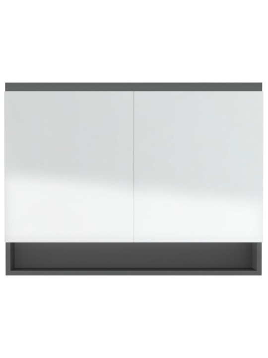 Koupelnová skříňka se zrcadlem 80 x 15 x 60 cm MDF šedá