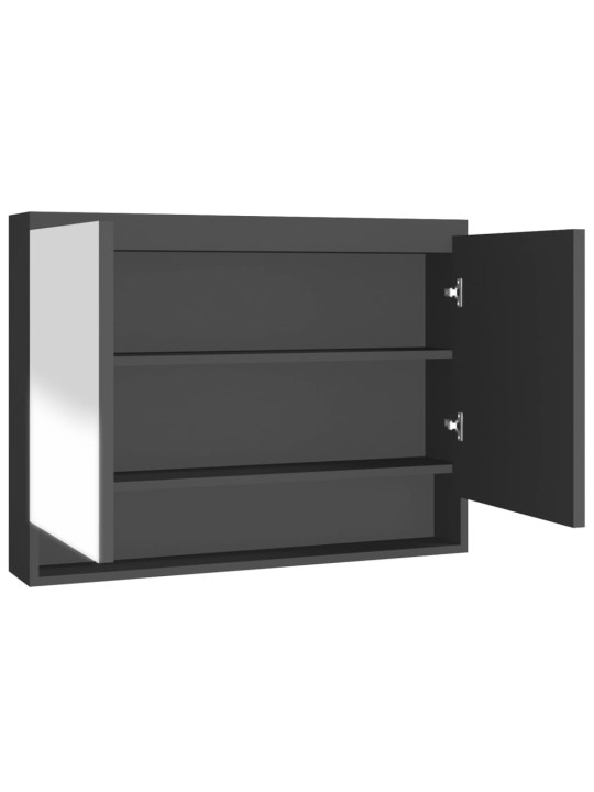 Koupelnová skříňka se zrcadlem 80 x 15 x 60 cm MDF antracitová
