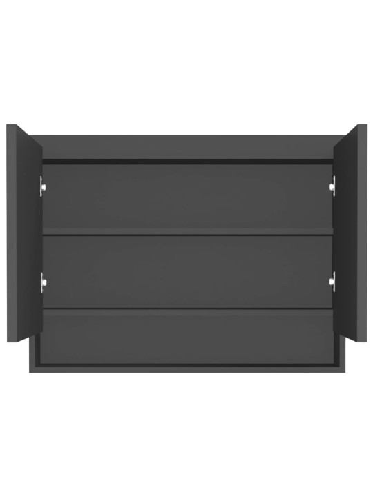 Koupelnová skříňka se zrcadlem 80 x 15 x 60 cm MDF antracitová
