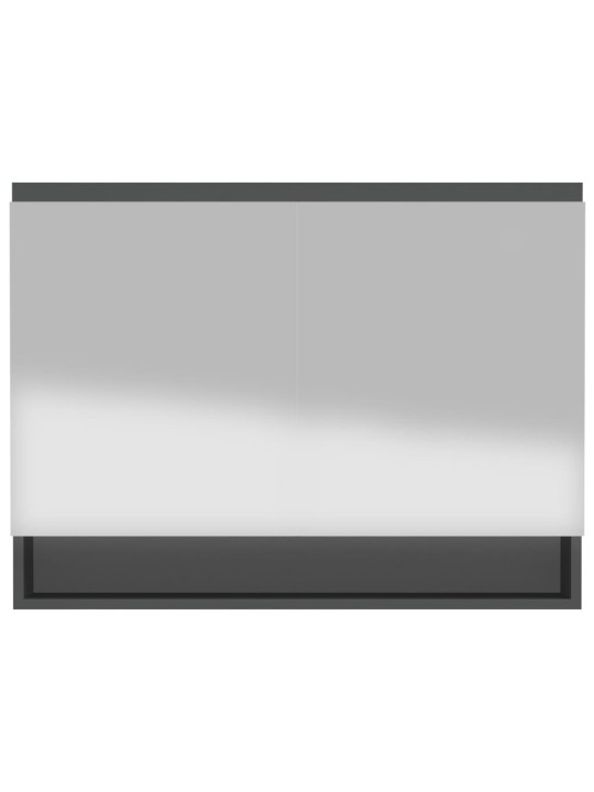 Koupelnová skříňka se zrcadlem 80 x 15 x 60 cm MDF antracitová