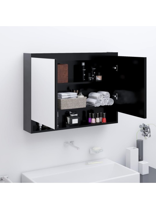 Koupelnová skříňka se zrcadlem 80 x 15 x 60 cm MDF antracitová
