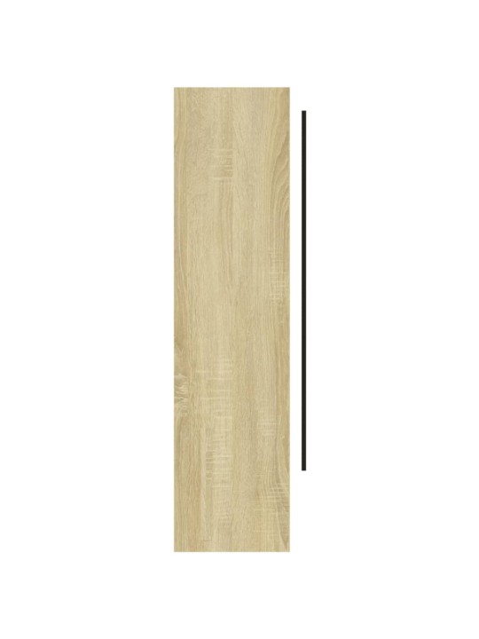 Koupelnová skříňka se zrcadlem 80 x 15 x 60 cm MDF bílá a dub