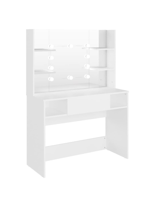 Kosmetický stolek s LED světly 100 x 40 x 135 cm MDF bílý