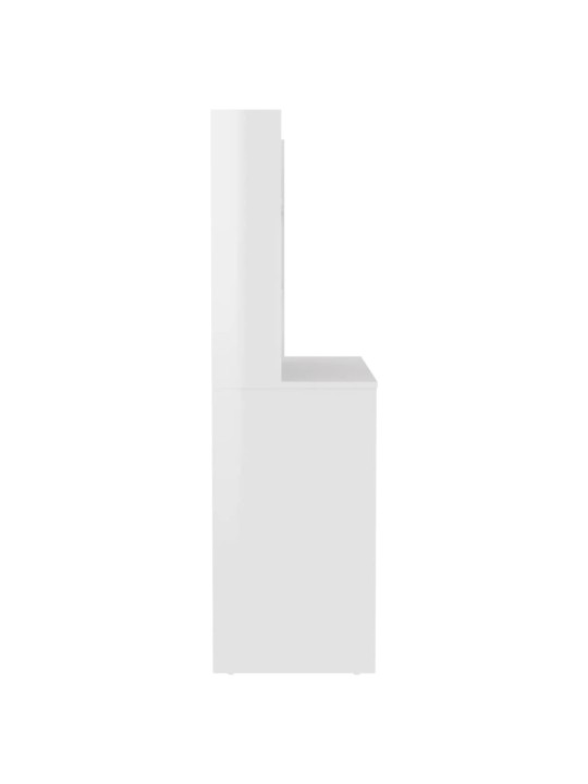 Kosmetický stolek s LED světly 100x40x135 cm MDF zářivě bílý