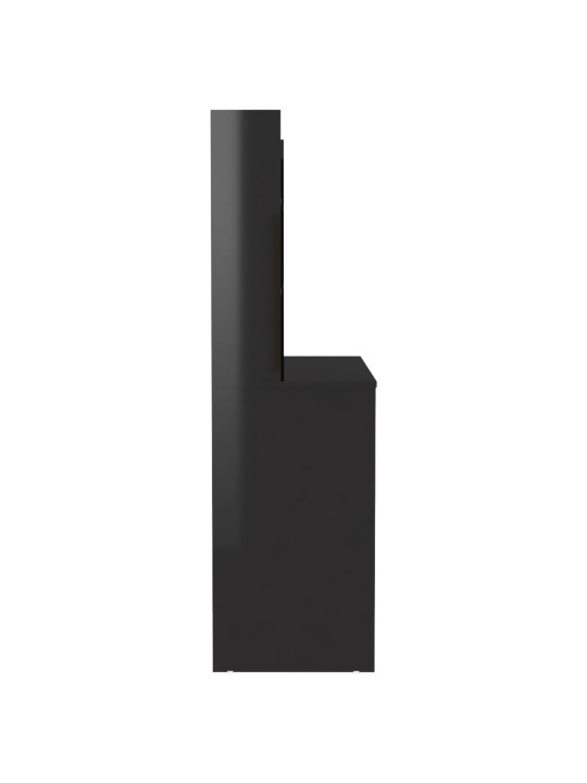 Kosmetický stolek s LED světly 100x40x135 cm MDF zářivě černý