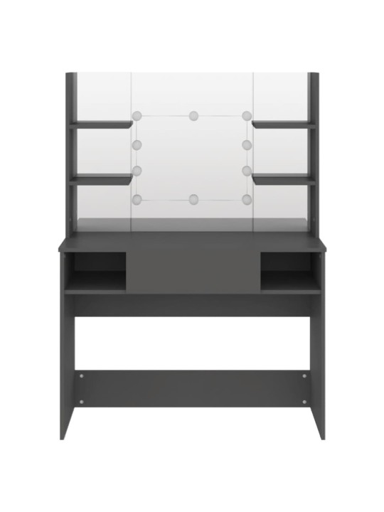 Kosmetický stolek s LED světly 100 x 40 x 135 cm MDF šedý