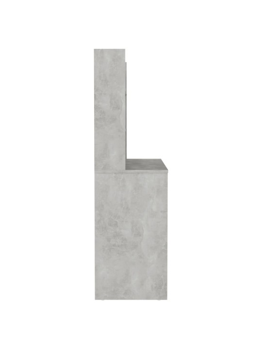 Kosmetický stolek s LED světly 100x40x135 cm MDF betonově šedý