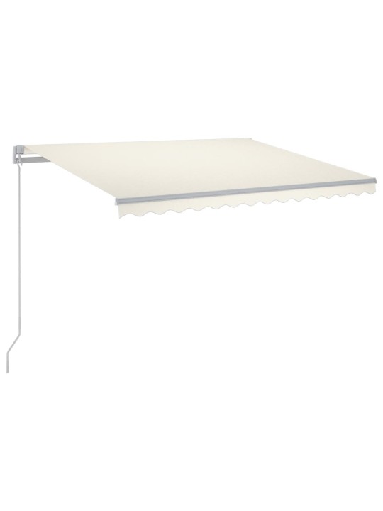 Ručně zatahovací markýza s led světlem 300 x 250 cm krémová